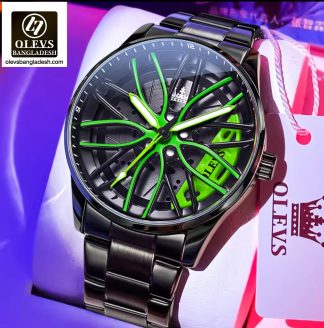 Original Olevs Luxury 9937 Model Wheel Rotatable Watch for Men