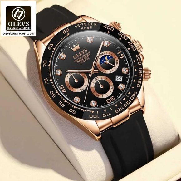 Original Olevs Luxury 2875 Model Chronograph Active Watch