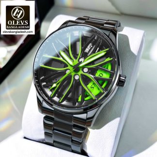 Original Olevs Luxury 9937 Model Wheel Rotatable Watch for Men - Image 2