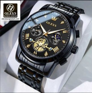 Original Olevs Luxury 2856 Model Chronograph Active Watch