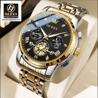 Original Olevs Luxury 2856 Model Chronograph Active Watch