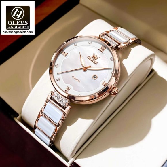 Original Olevs Luxury 5589 Model Ceramics Ladies Watch