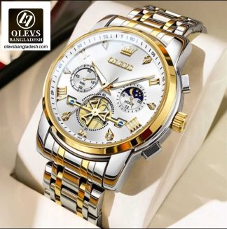 Original Olevs Luxury 2856 Model Chronograph Active Watch