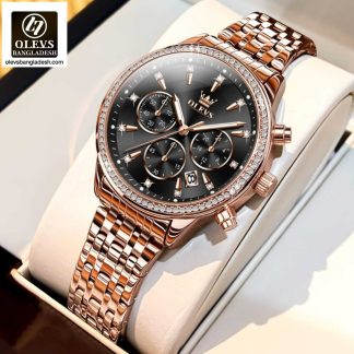 Original Olevs 5582 Model Luxury Chronograph Active Ladies Watch