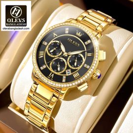 Original Olevs Luxury 9976 Model Chronograph Active Ladies Watch