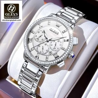 Original Olevs Luxury 9976 Model Chronograph Active Ladies Watch