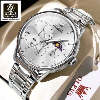 Original Olevs Luxury 2936 Model Chronograph Active Watch for Men