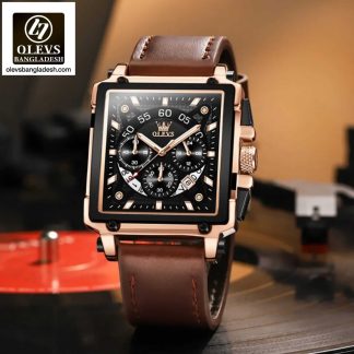 Original Olevs Luxury 9919 Model Chronograph Active Watch for Men