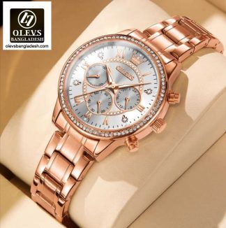 Original Olevs Luxury 2915 Model Chronograph Active Ladies Watch