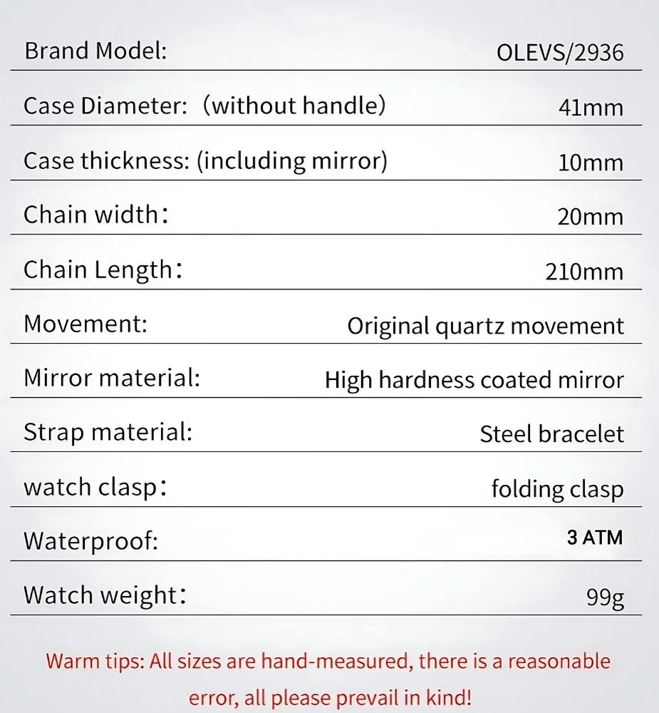 Olevs 2936 Men Chronograph - Image 10