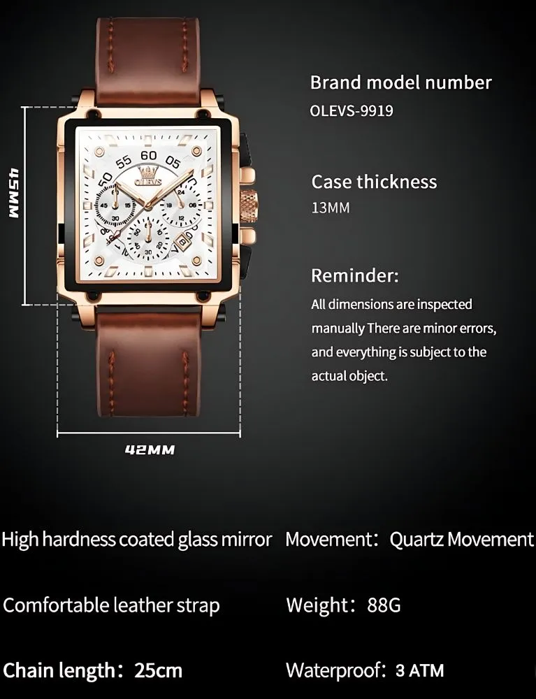 Olevs 9919 Men Chronograph - Image 13