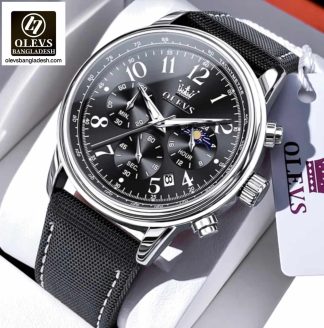 Original Olevs Luxury 2912 Model Chronograph Active Watch for Men
