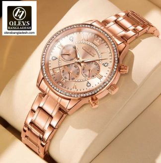 Original Olevs Luxury 2915 Model Chronograph Active Ladies Watch