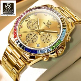 Original Olevs 2939 Model Luxury Chronograph Active Watch for Men