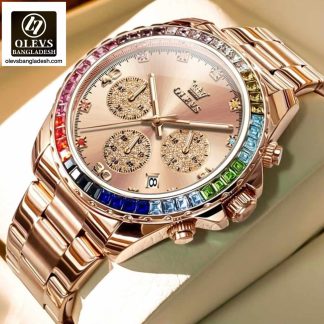 Original Olevs 2939 Model Luxury Chronograph Active Watch for Men