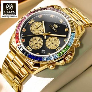 Original Olevs 2939 Model Luxury Chronograph Active Watch for Men