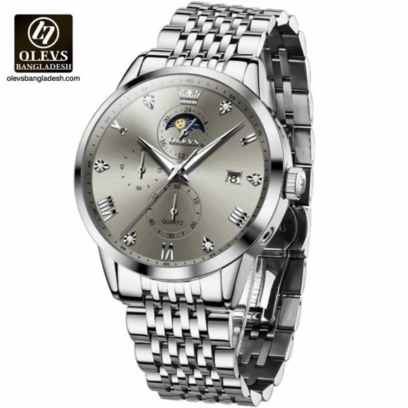 Original Olevs Luxury 2925 Model Chronograph Active Watch for Men