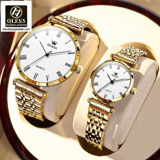 Original Olevs 5592 Model Luxury Couple Watch