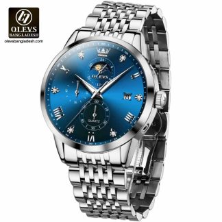 Original Olevs Luxury 2925 Model Chronograph Active Watch for Men