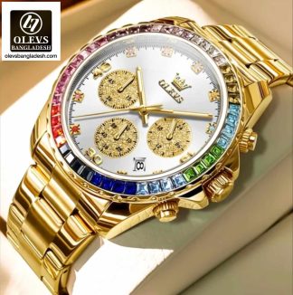 Original Olevs 2939 Model Luxury Chronograph Active Watch for Men