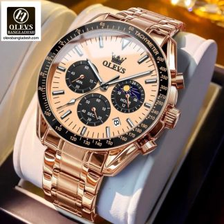 Original Olevs 3618 Model Luxury Chronograph Active Watch for Men