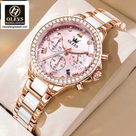 Original Olevs Luxury 9999 Model Chronograph Active Ladies Watch