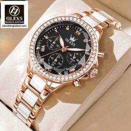 Original Olevs Luxury 9999 Model Chronograph Active Ladies Watch
