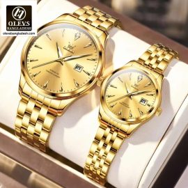 Original Olevs 5598 Model Luxury Couple Watch