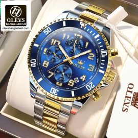 Original Olevs Luxury 2926 Model Chronograph Active Watch for Men