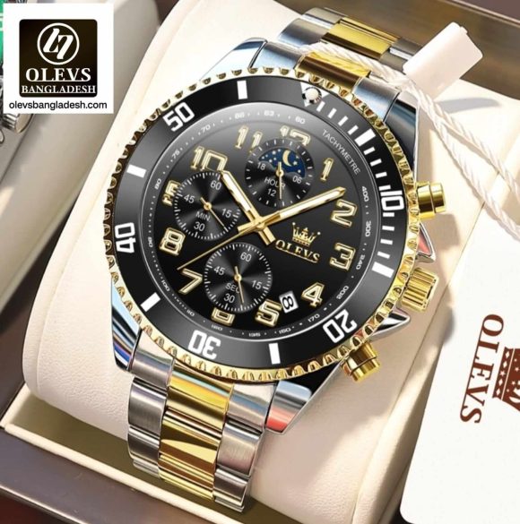 Original Olevs Luxury 2926 Model Chronograph Active Watch for Men