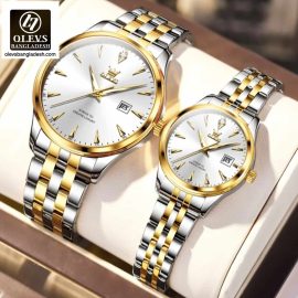 Original Olevs 5598 Model Luxury Couple Watch