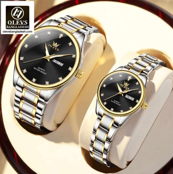 Original Olevs 3612 Model Luxury Couple Watch