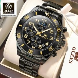Original Olevs Luxury 2926 Model Chronograph Active Watch for Men