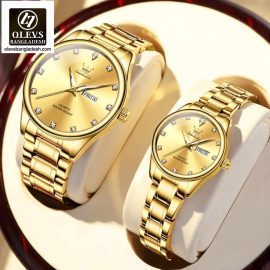 Original Olevs 3612 Model Luxury Couple Watch