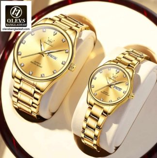 Original Olevs 3612 Model Luxury Couple Watch