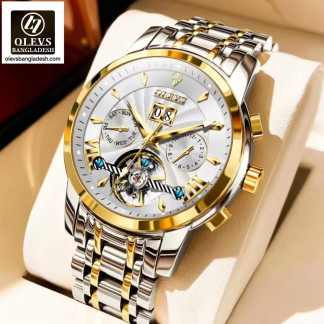 Original Olevs Luxury 9965 Model Automatic Mechanical Watch for Men