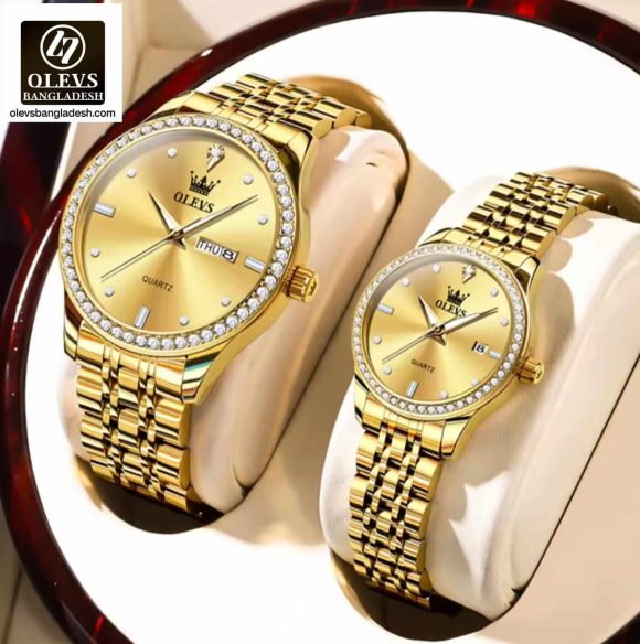 Original Olevs 3625 Model Luxury Couple Watch