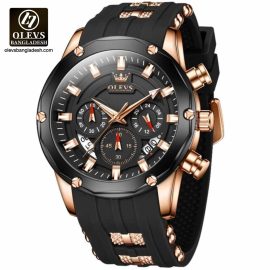 Original Olevs Luxury 9991 Model Chronograph Active Watch for Men