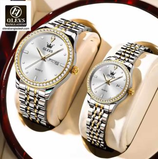 Original Olevs 3625 Model Luxury Couple Watch