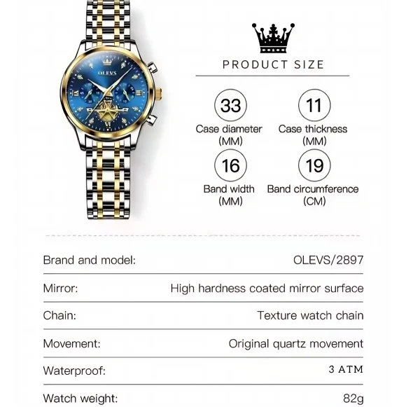 Olevs 2897 Chronograph Women