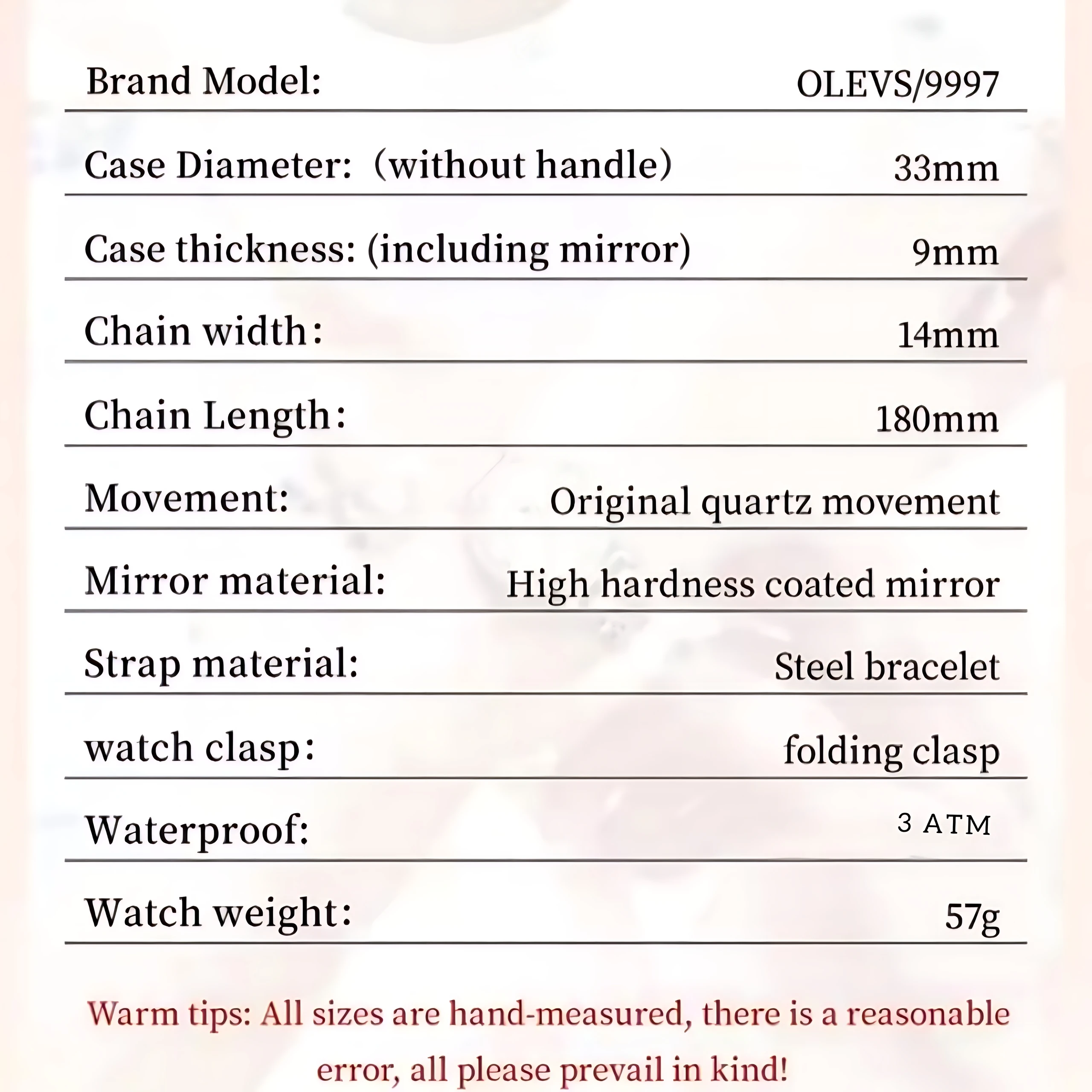 Olevs 9997 Women Watch