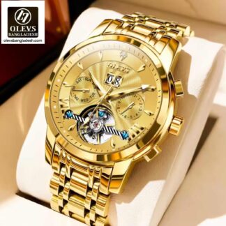 Original Olevs Luxury 9965 Model Automatic Mechanical Watch for Men