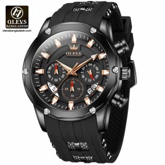 Original Olevs Luxury 9991 Model Chronograph Active Watch for Men