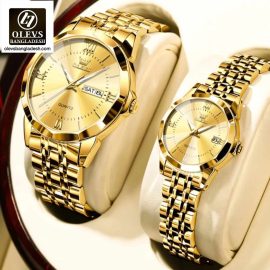 Original Olevs 9989 Model Luxury Couple Watch