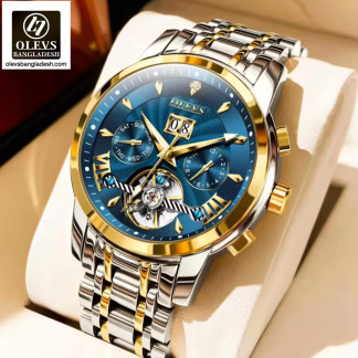 Original Olevs Luxury 9965 Model Automatic Mechanical Watch for Men