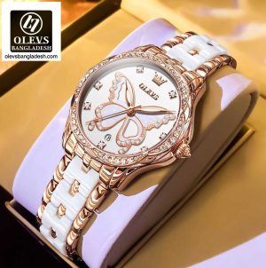 Original Olevs Luxury 5610 Model Ceramics Ladies Watch
