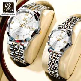 Original Olevs 9989 Model Luxury Couple Watch