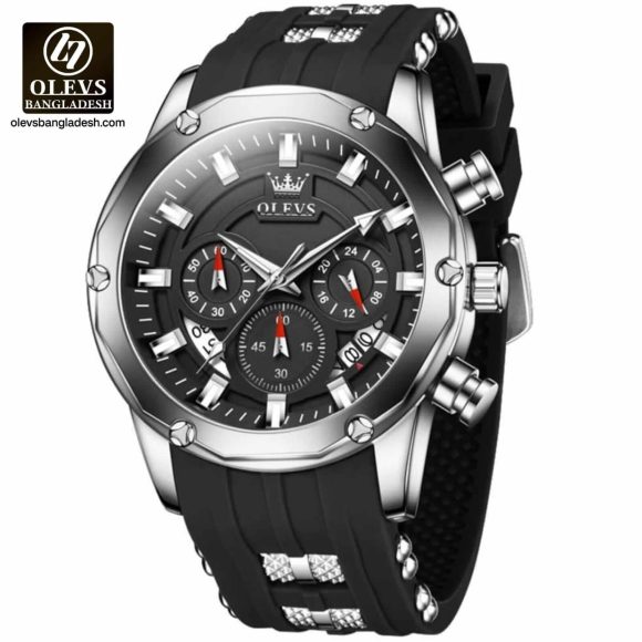 Original Olevs Luxury 9991 Model Chronograph Active Watch for Men