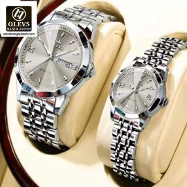 Original Olevs 9998 Model Luxury Couple Watch