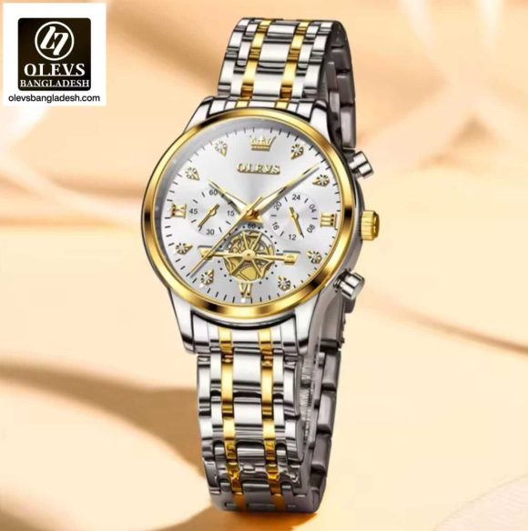 Original Olevs Luxury 2897 Model Chronograph Active Ladies Watch